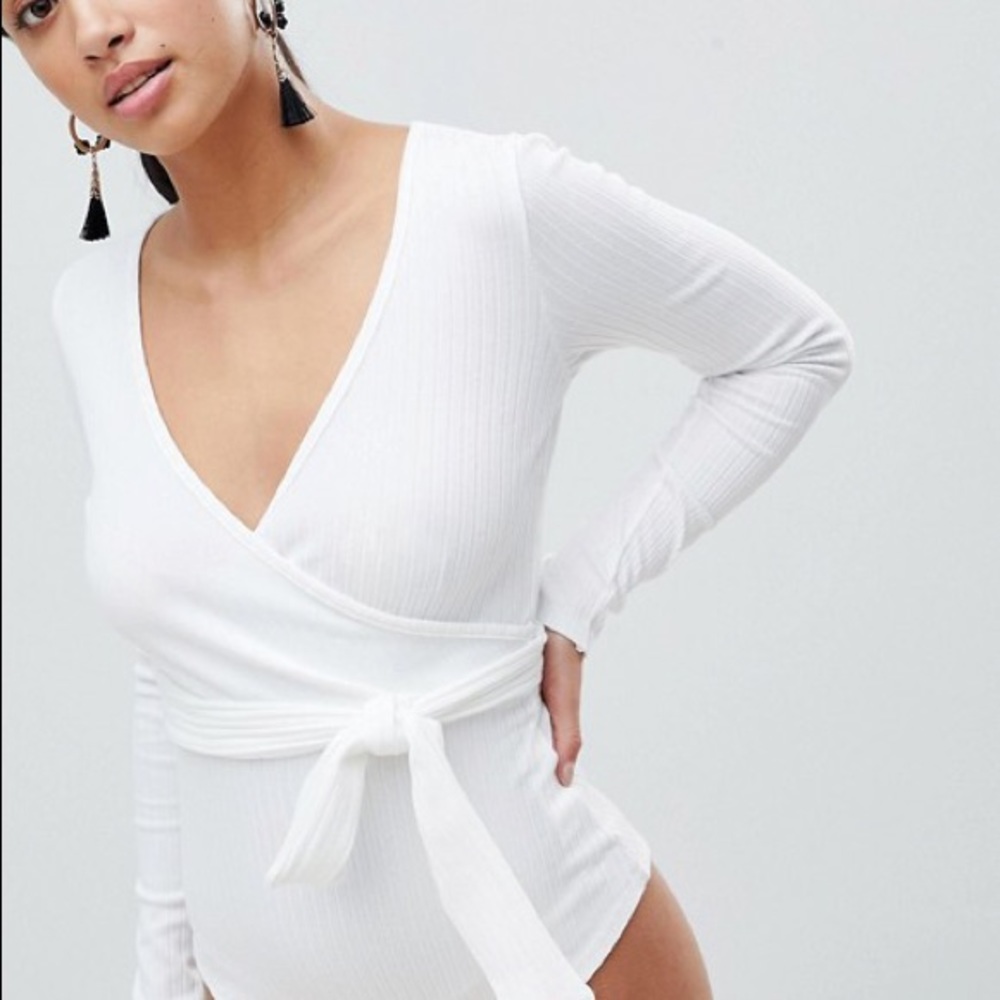 ASOS tie waist body suit